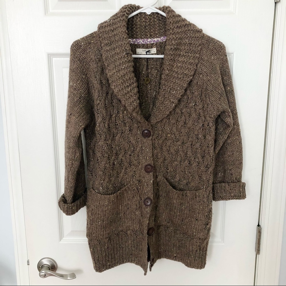 Anthropologie Chunky Knit Cardigan